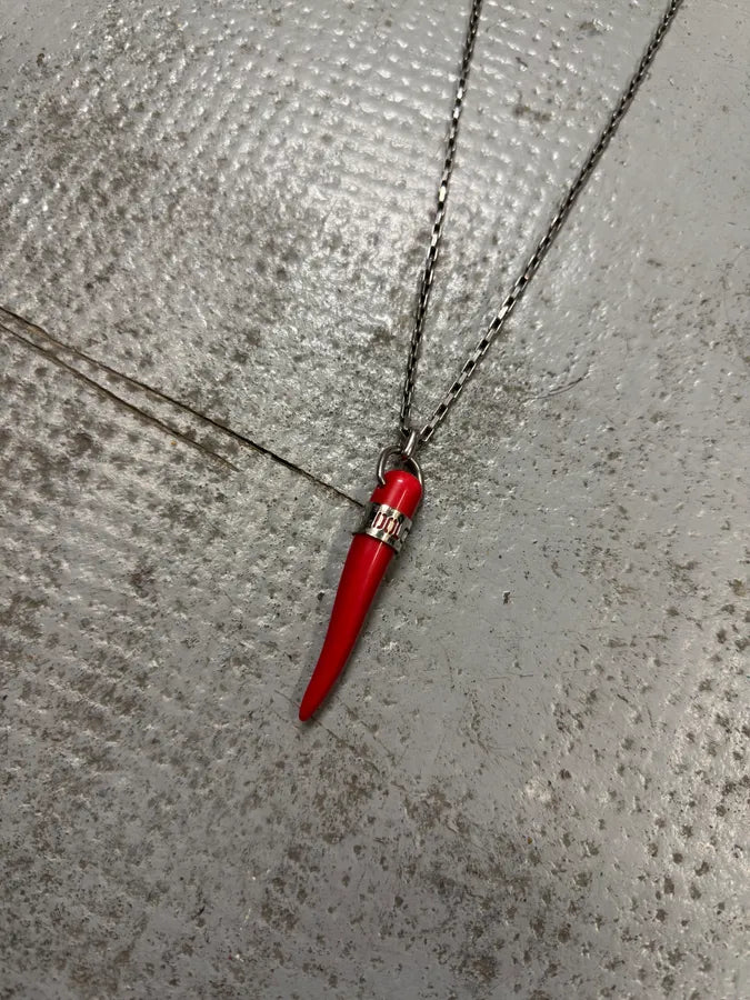 2000s Dolce & Gabbana Red Tooth Necklace HUihaUZ 3