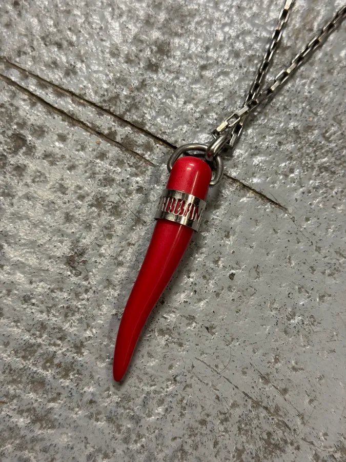 2000s Dolce & Gabbana Red Tooth Necklace HUihaUZ 4