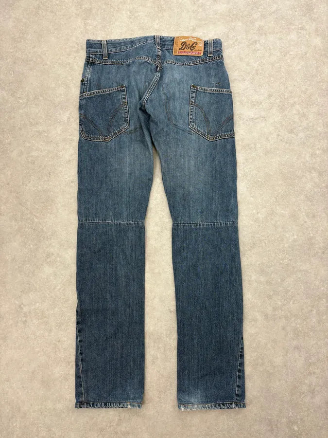 AW2003 Dolce & Gabbana Reworked Blue Denim Jeans pZmExzw 6