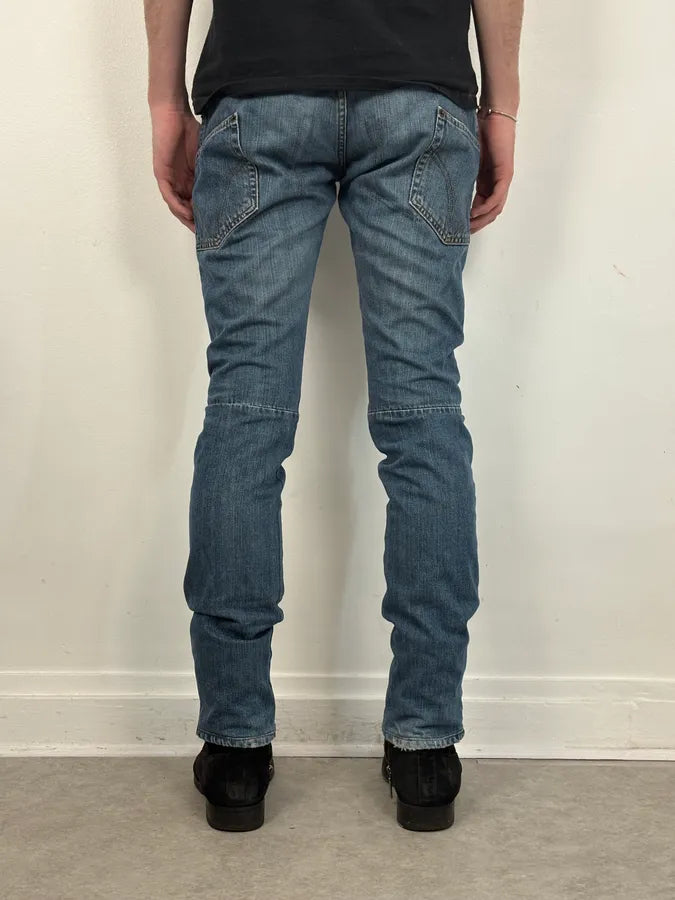 AW2003 Dolce & Gabbana Reworked Blue Denim Jeans pZmExzw 3