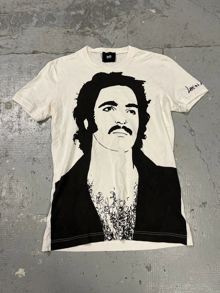 2000s Dolce & Gabbana Rockstar White T-Shirt KEPFiVq 0
