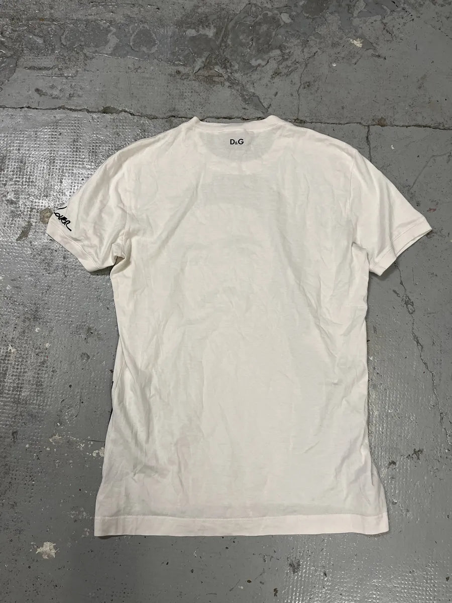 2000s Dolce & Gabbana Rockstar White T-Shirt KEPFiVq 3