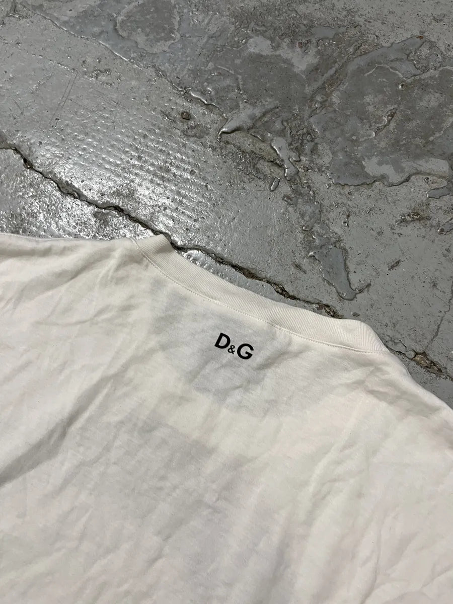 2000s Dolce & Gabbana Rockstar White T-Shirt KEPFiVq 7