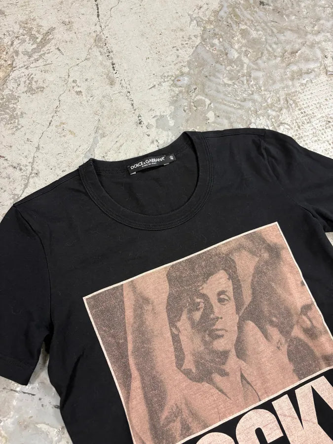 2000s Dolce & Gabbana Rocky Black T-Shirt JSHmpsR 2