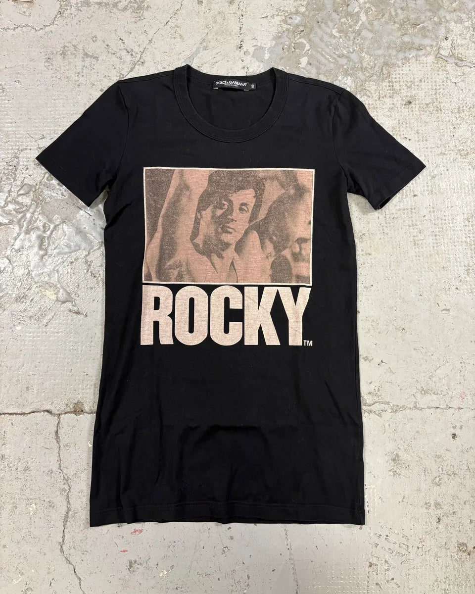 2000s Dolce & Gabbana Rocky Black T-Shirt JSHmpsR 0