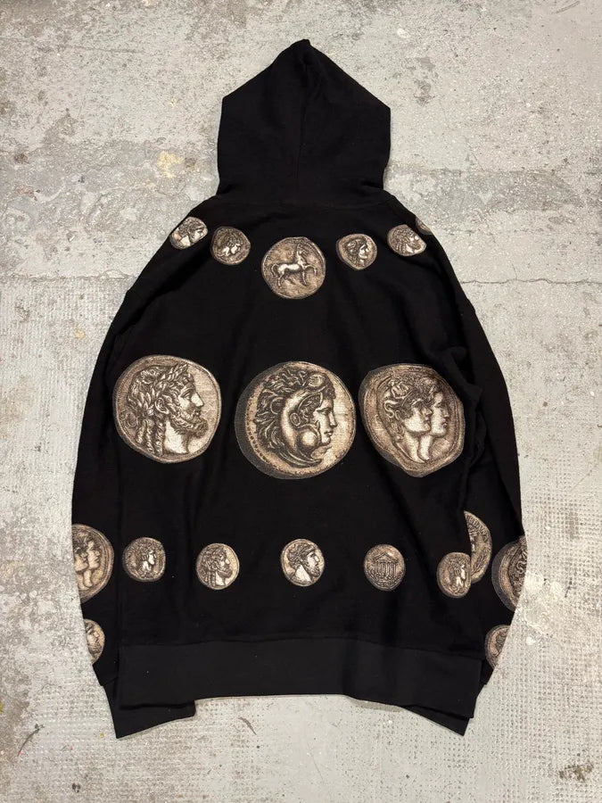 SS2014 Dolce & Gabbana Roman Coins Black Hoodie mIwtnsi 5