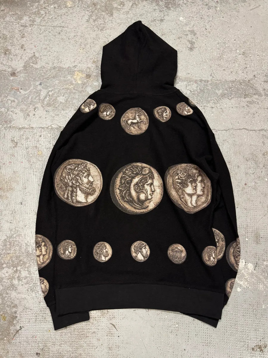 SS2014 Dolce & Gabbana Roman Coins Black Hoodie mIwtnsi 6