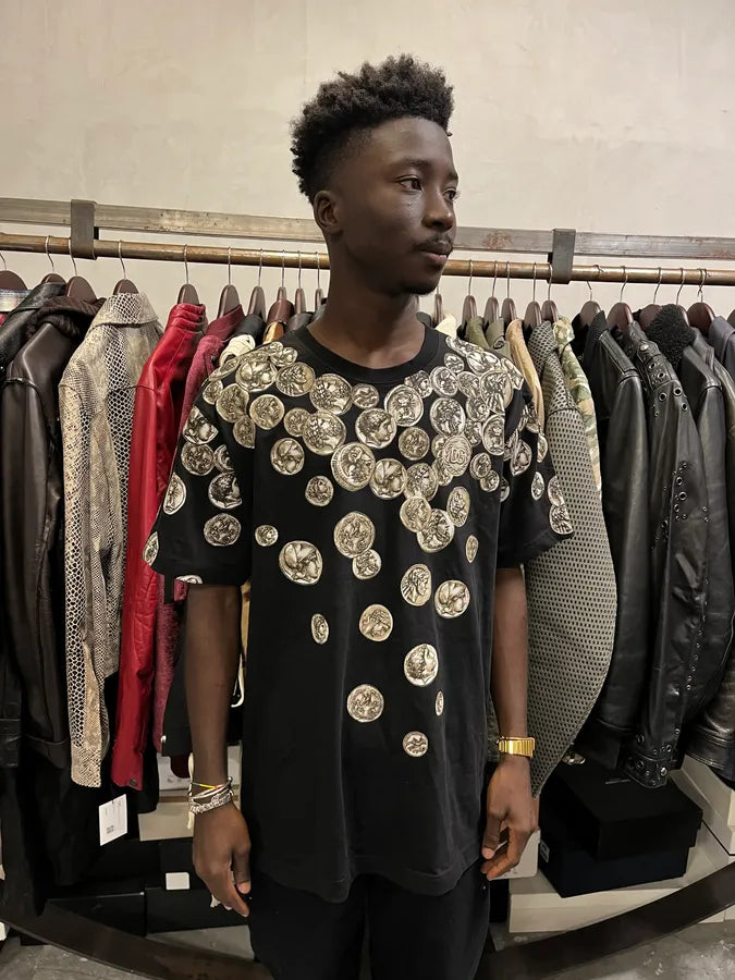 SS2013 Dolce & Gabbana Roman Coins Black T-Shirt ktPthwf 1