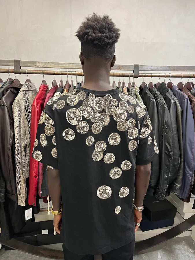 SS2013 Dolce & Gabbana Roman Coins Black T-Shirt ktPthwf 2