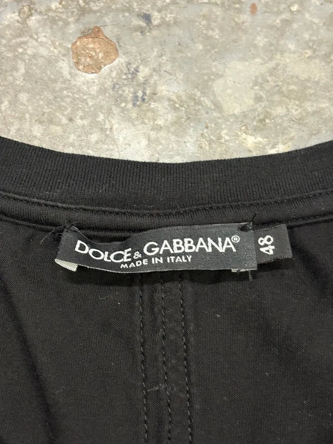 2000s Dolce & Gabbana Ropes Black T-Shirt xRmfqSV 4