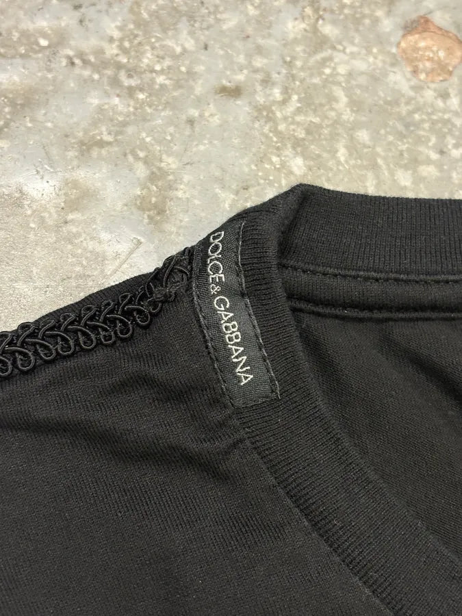 2000s Dolce & Gabbana Ropes Black T-Shirt xRmfqSV 5
