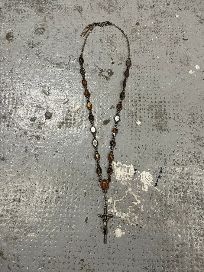 2000s Dolce & Gabbana Rosary Cross Madonna Pearl Necklace TMmOVfS 0