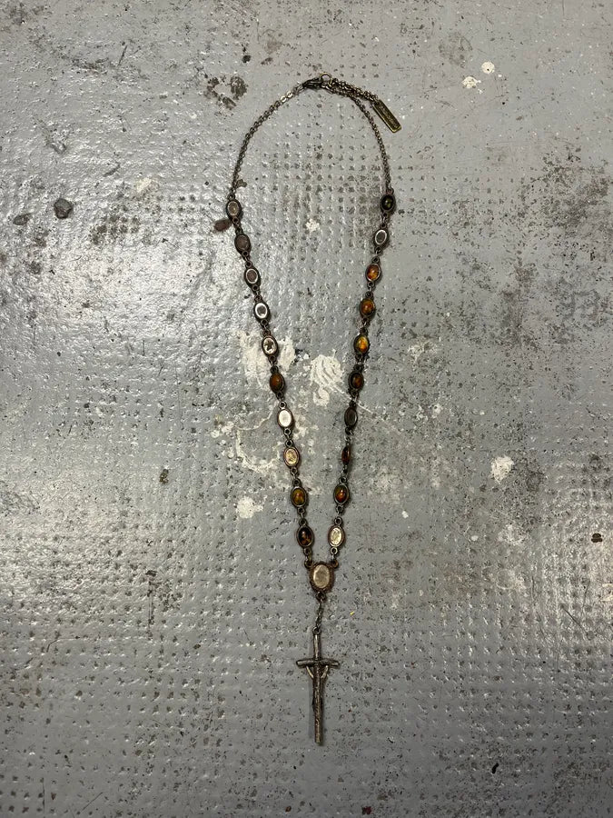 2000s Dolce & Gabbana Rosary Cross Madonna Pearl Necklace TMmOVfS 5