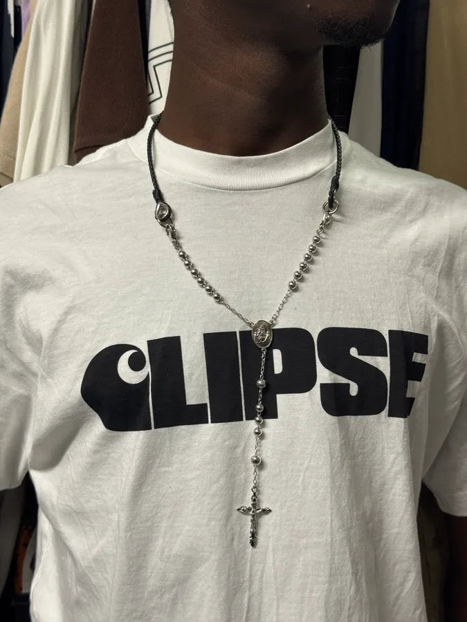 2000s Dolce & Gabbana Rosary Cross Silver Necklace EsBHPIh 2