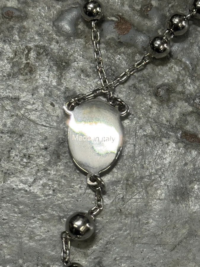 2000s Dolce & Gabbana Rosary Cross Silver Necklace EsBHPIh 8