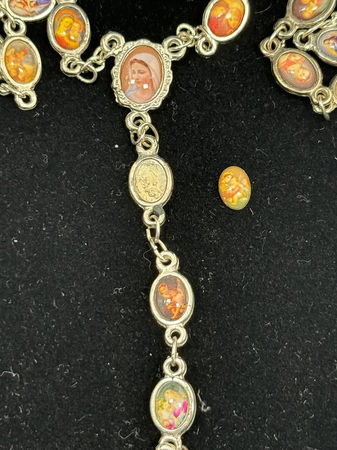 2000s Dolce & Gabbana Rosary Marie Cross Necklace ikHBDOi 6