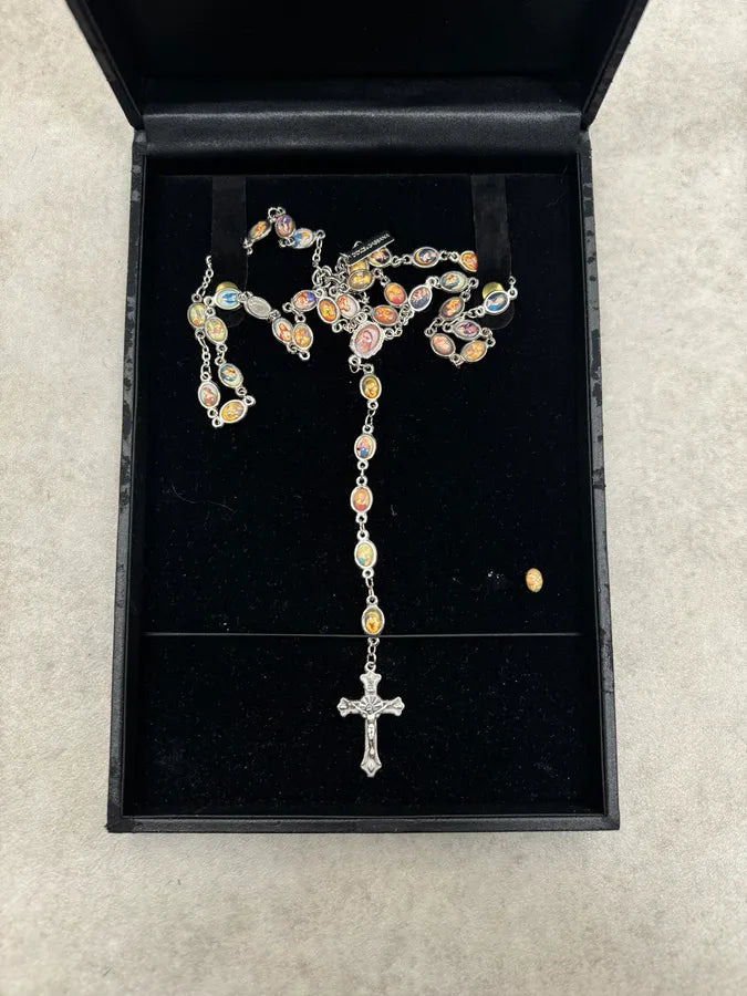 2000s Dolce & Gabbana Rosary Marie Cross Necklace ikHBDOi 7