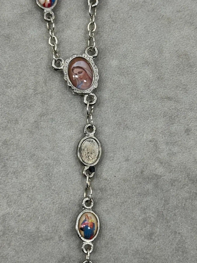 2000s Dolce & Gabbana Rosary Marie Cross Necklace ikHBDOi 8