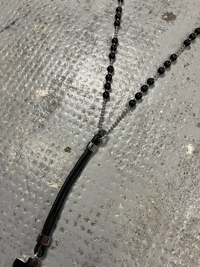 2000s Dolce & Gabbana Rosary Red & Black Beaded Cross Necklace lVLdclE 5