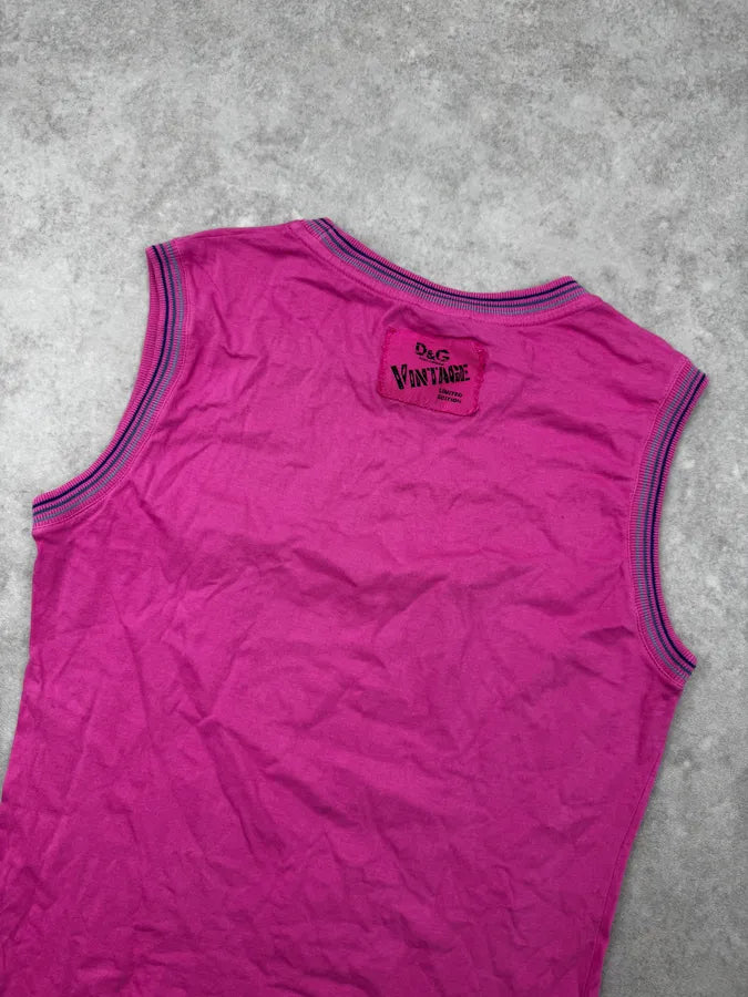 SS2005 Dolce & Gabbana Rose Fuchsia Batman Tank Top AlowCoA 5