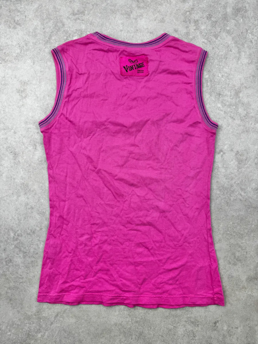 SS2005 Dolce & Gabbana Rose Fuchsia Batman Tank Top AlowCoA 1