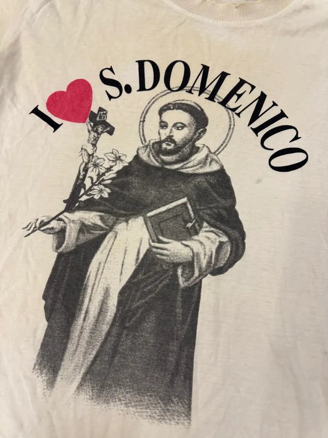 2000s Dolce & Gabbana Saint Domenico Dirty White T-Shirt bZgAcMX 4