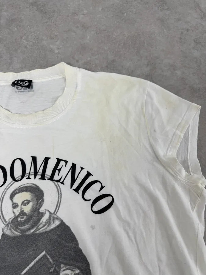 2000s Dolce & Gabbana Saint Domenico White T-Shirt rkvYCIj 5