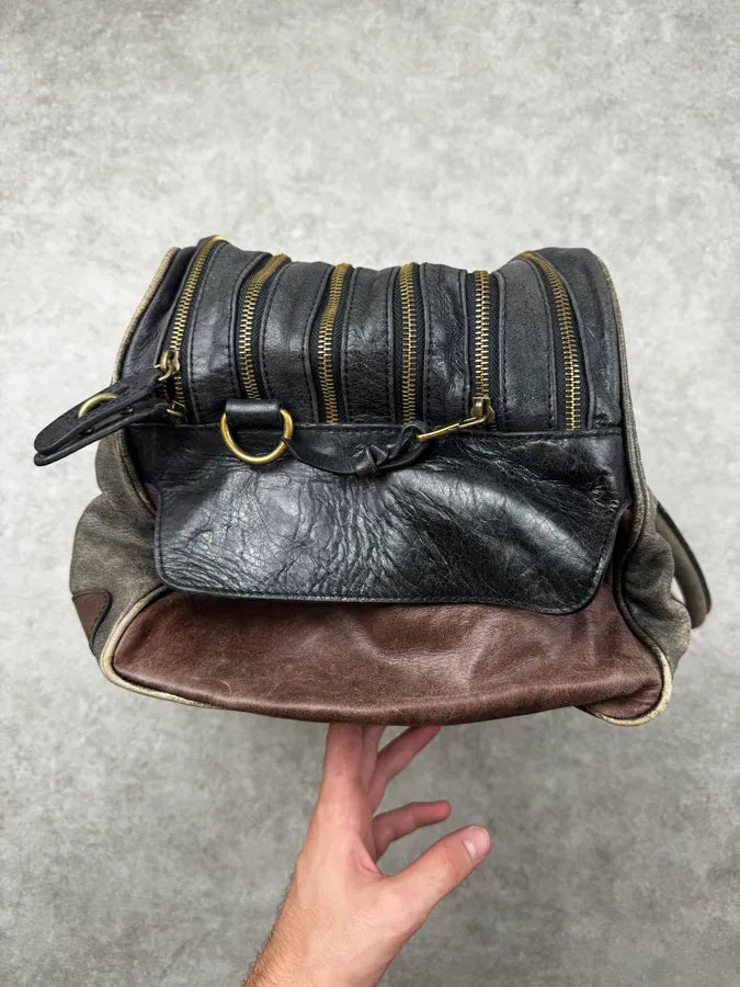 AW2010 Dolce & Gabbana Brown Eroded Leather Lily Bag BjJPyGJ 5