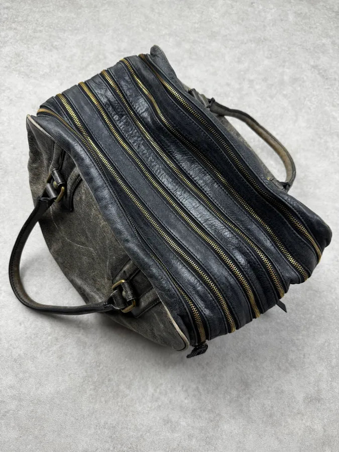AW2010 Dolce & Gabbana Brown Eroded Leather Lily Bag BjJPyGJ 1
