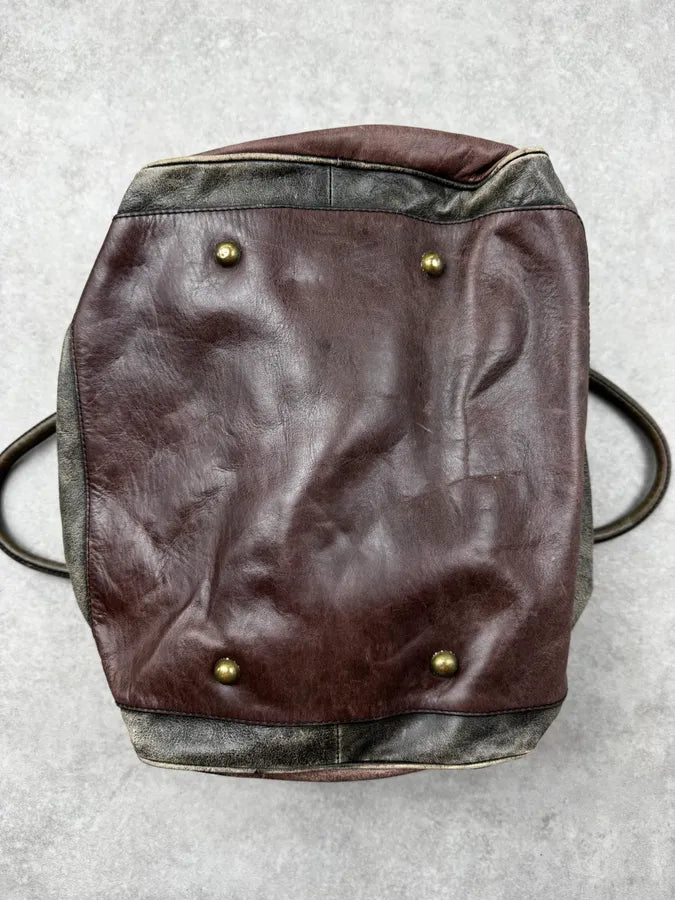 AW2010 Dolce & Gabbana Brown Eroded Leather Lily Bag BjJPyGJ 10
