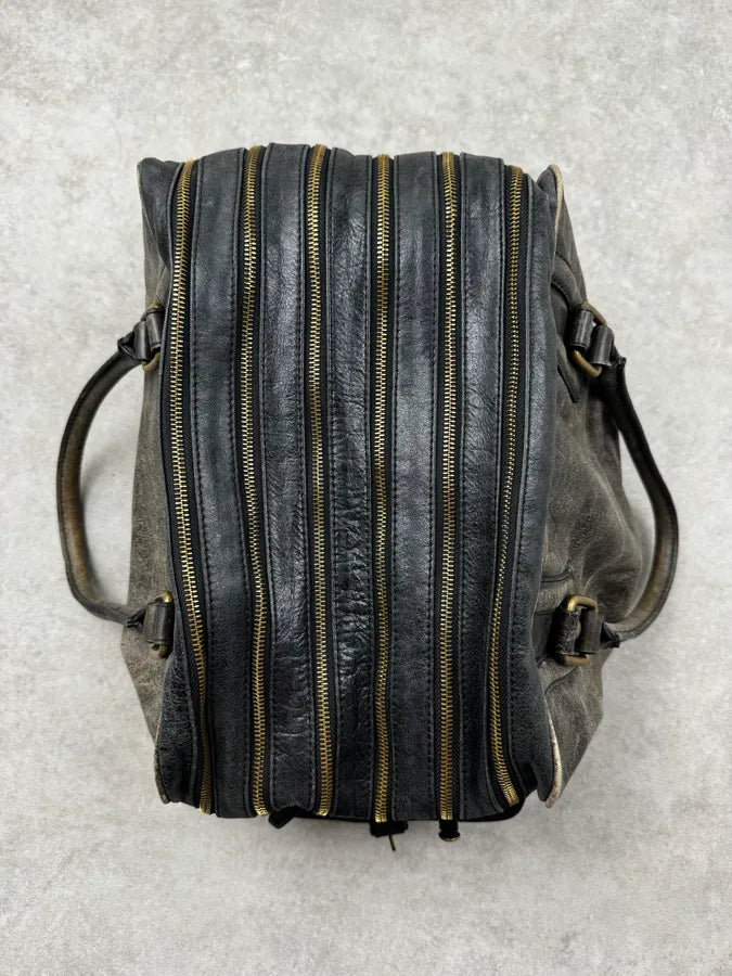 AW2010 Dolce & Gabbana Brown Eroded Leather Lily Bag BjJPyGJ 7