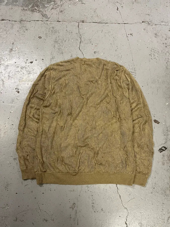 2000s Dolce & Gabbana Sandstorm Beige Relief Abstract Sweater CODrArZ 6