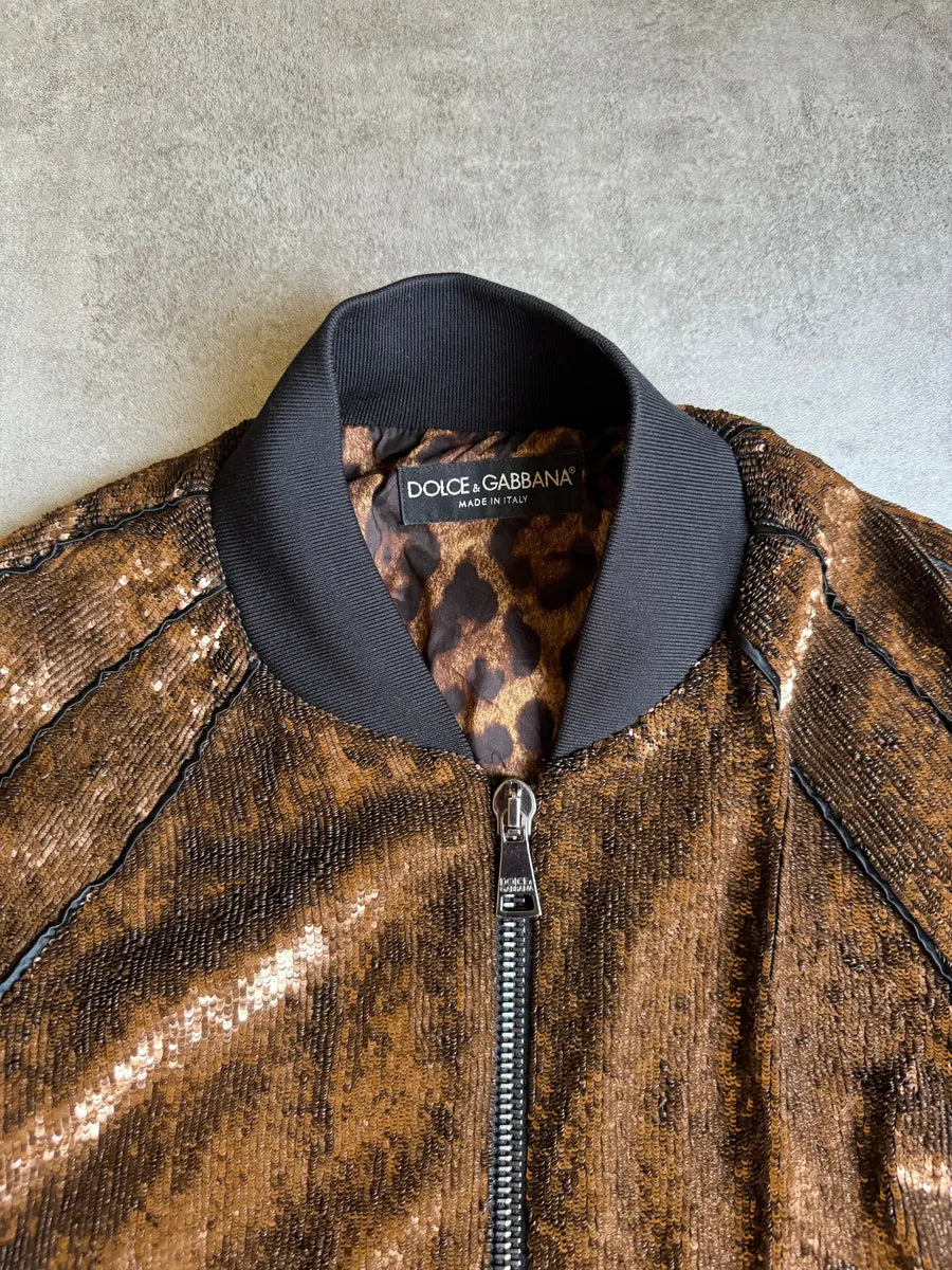 2010s Dolce & Gabbana Sequin Brown Jacket wxTUbsb 11