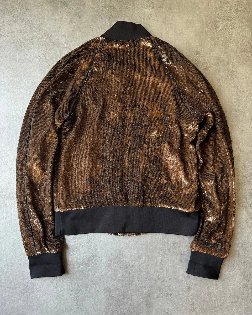 2010s Dolce & Gabbana Sequin Brown Jacket wxTUbsb 2