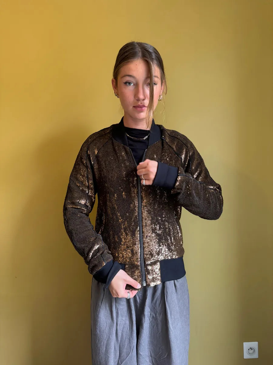 2010s Dolce & Gabbana Sequin Brown Jacket wxTUbsb 3