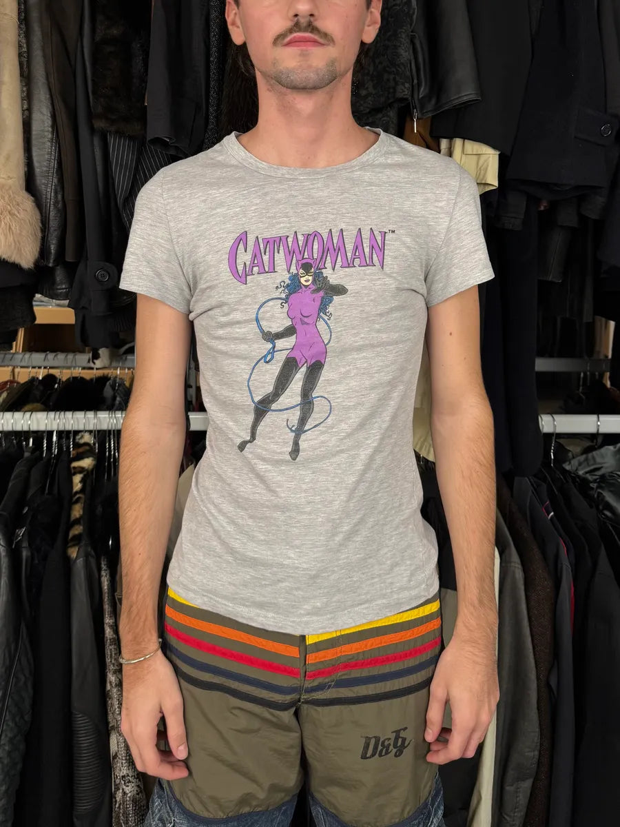 2000s Dolce & Gabbana Sexy Catwoman Grey T-Shirt DfHDADk 2