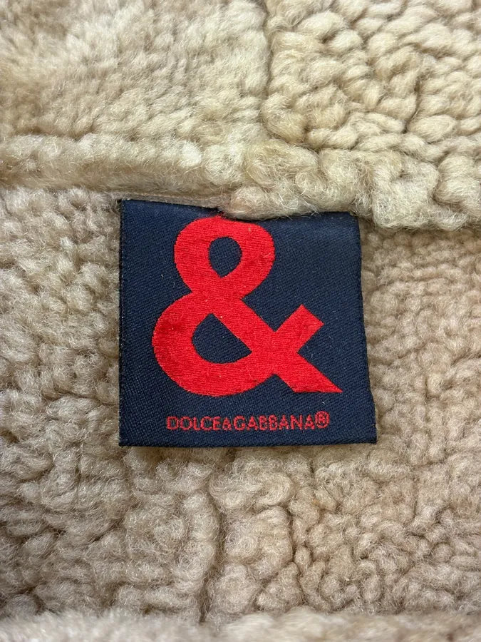 2000s Dolce & Gabbana Shearling Beige Shoulder Bag ifcWmTb 8
