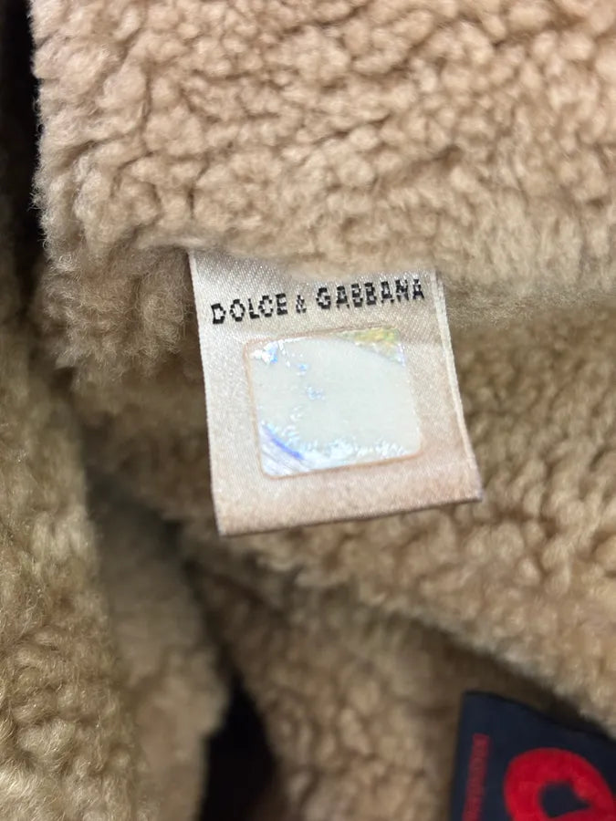2000s Dolce & Gabbana Shearling Beige Shoulder Bag ifcWmTb 9