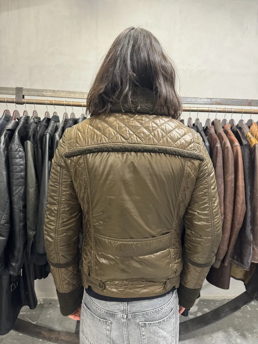 2000s Dolce & Gabbana Shearling Brown Mafia Jacket (S) qHFyiTk 3