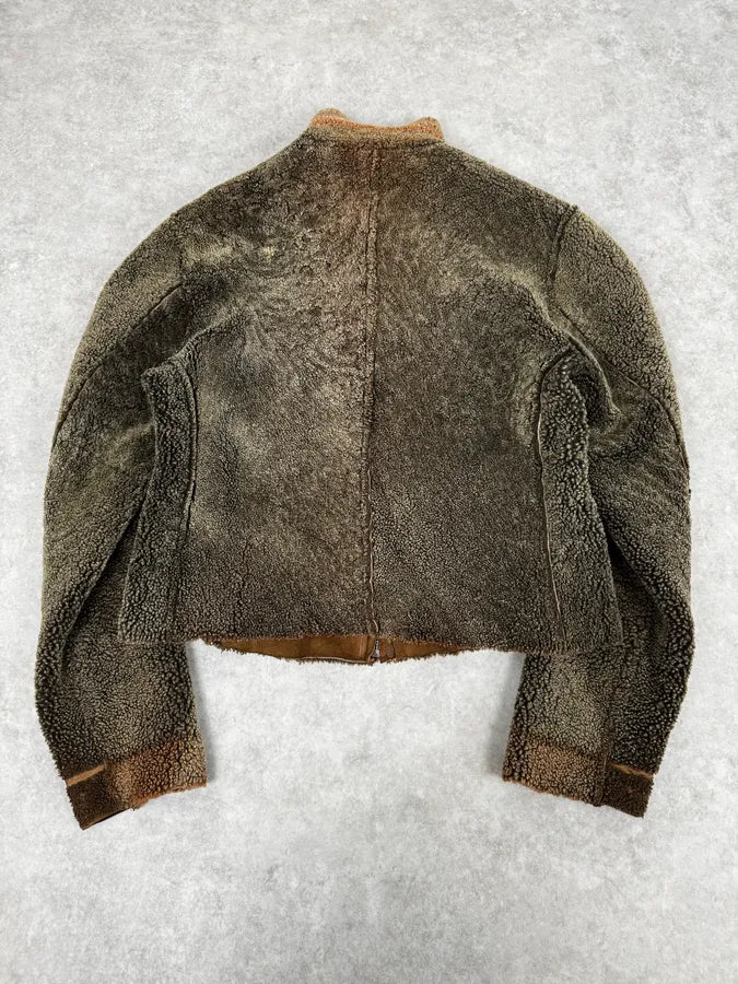 2000s Dolce & Gabbana Shearling Reversible Beige Jacket OgaiejO 5