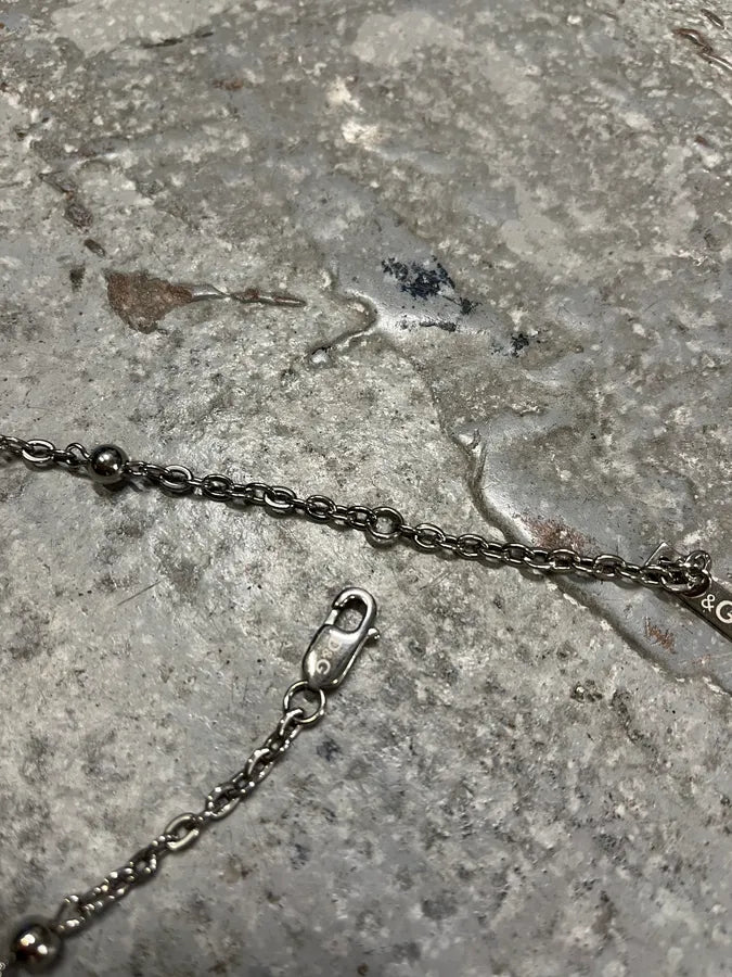 2000s Dolce & Gabbana Silver Cross Rosary Necklace (OS) DqmfjTS 5