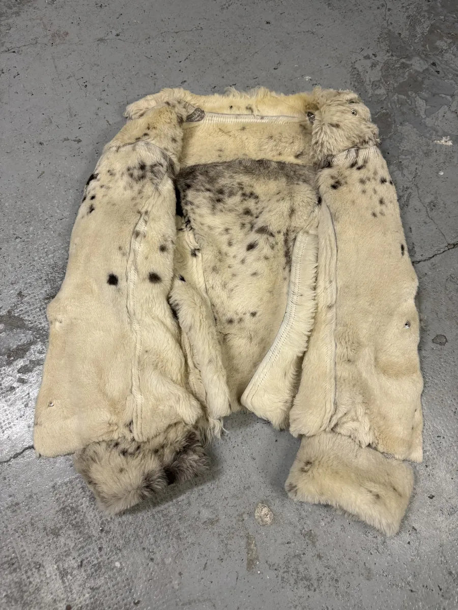 2000s Dolce & Gabbana Silver Fur Cow Astro Jacket ylvjUle 5