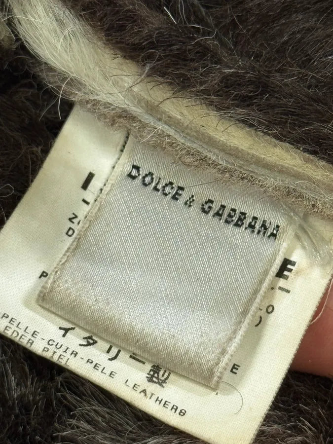 2000s Dolce & Gabbana Silver Fur Cow Shoulder Bag lIrhTiP 9