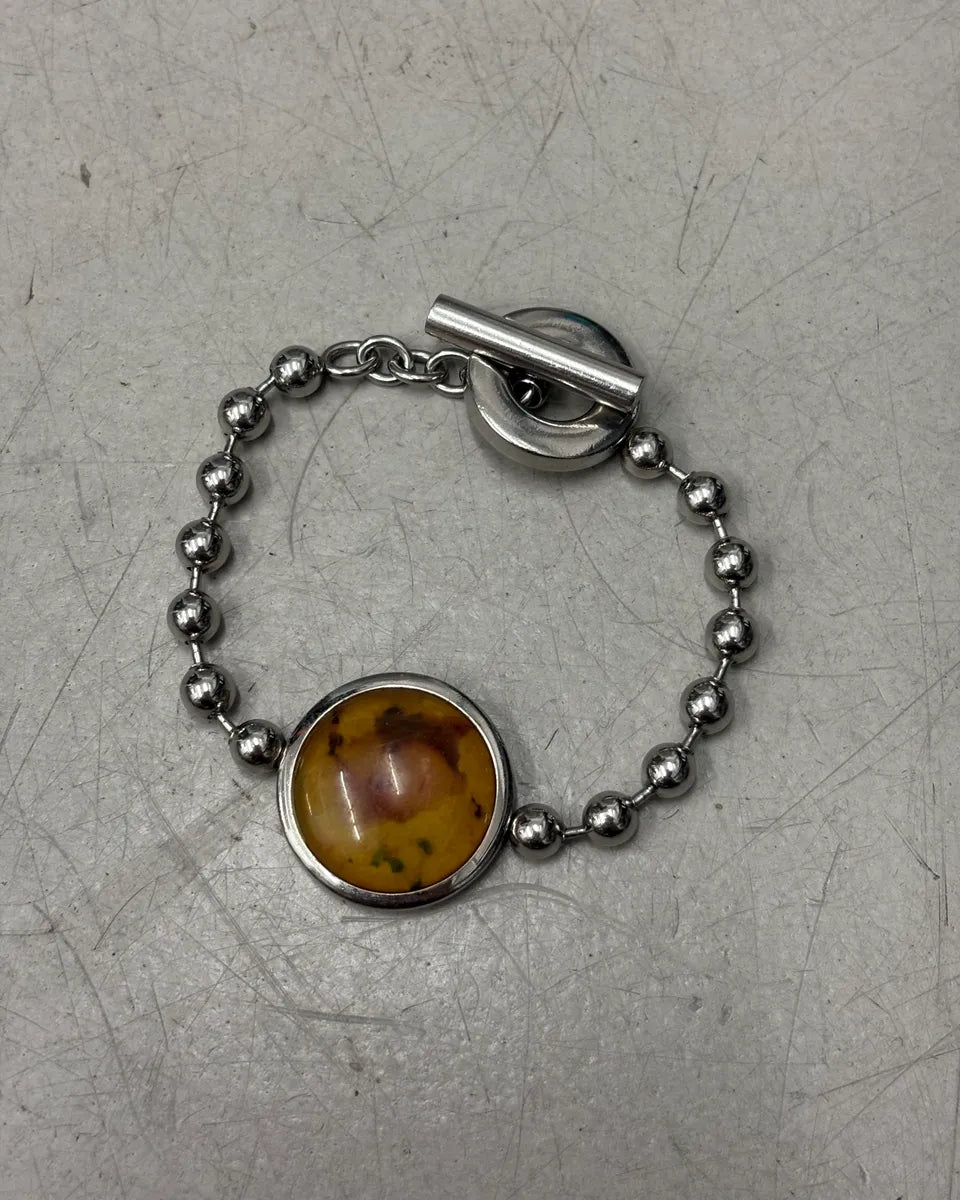 2000s Dolce & Gabbana Silver Metal Marble Anchor Chain Bracelet dPlYkPs 0