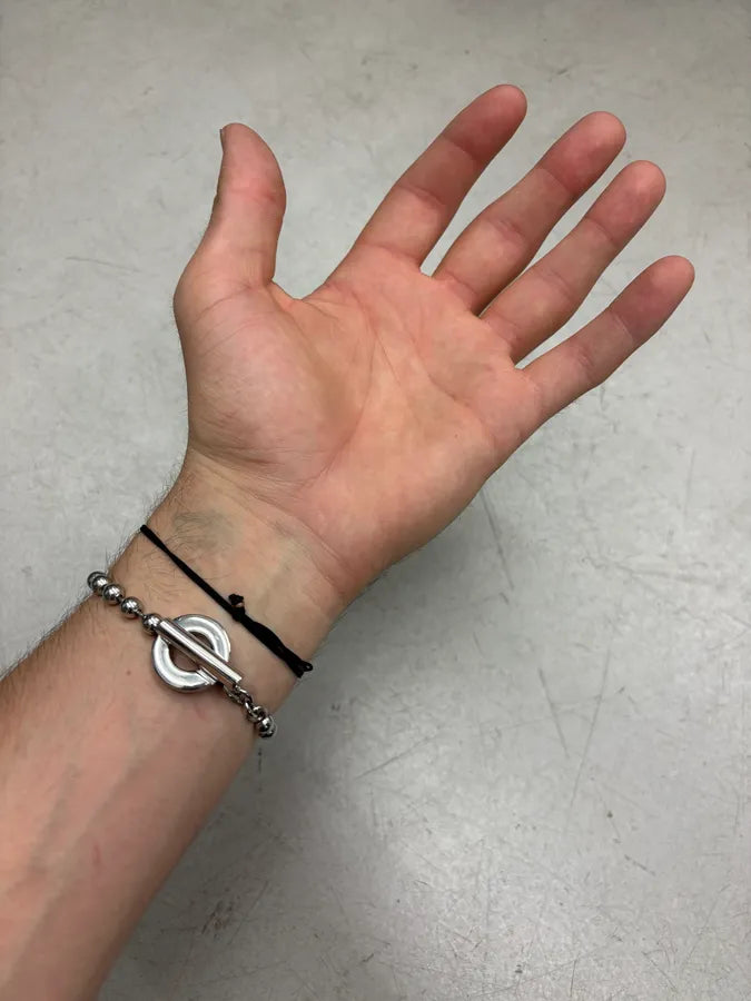2000s Dolce & Gabbana Silver Metal Marble Anchor Chain Bracelet dPlYkPs 3