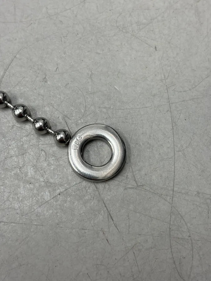 2000s Dolce & Gabbana Silver Metal Marble Anchor Chain Bracelet dPlYkPs 6
