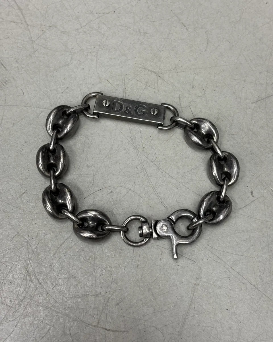 AW2006 Dolce & Gabbana Metal Coffee Beans Cuban Link Bracelet gzKsOYj 0