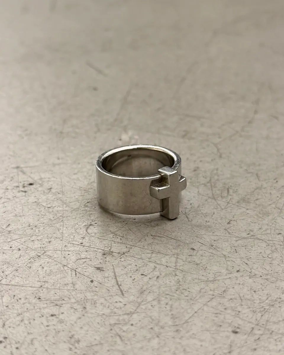 2000s Dolce & Gabbana Silver Metal Cross Ring ZsISSOM 0
