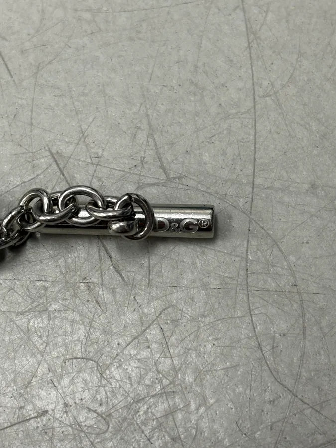 2000s Dolce & Gabbana Grey Metal Large Links Bracelet kKJvCKR 5