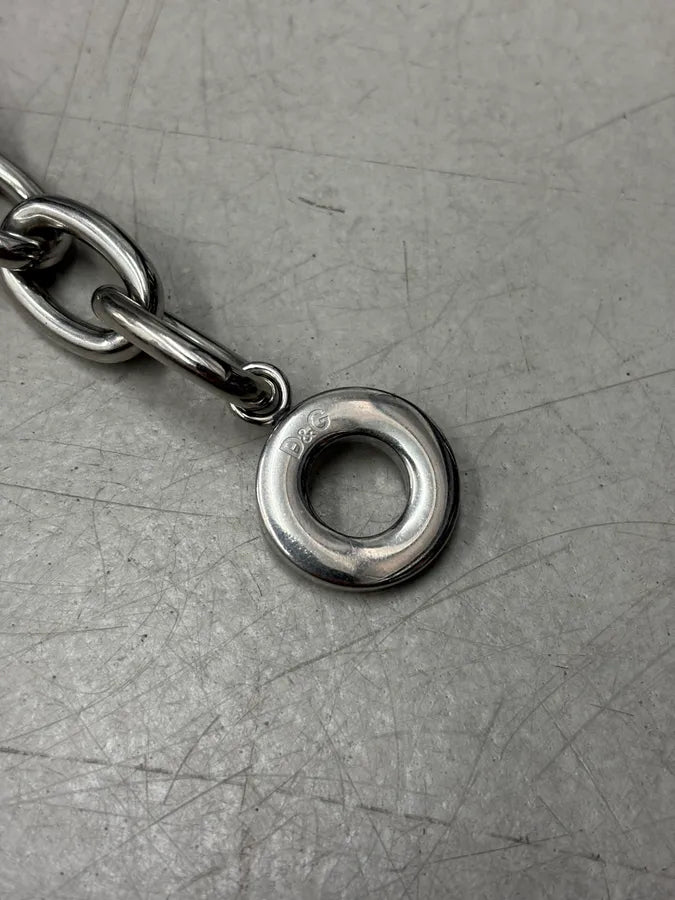 2000s Dolce & Gabbana Grey Metal Large Links Bracelet kKJvCKR 6